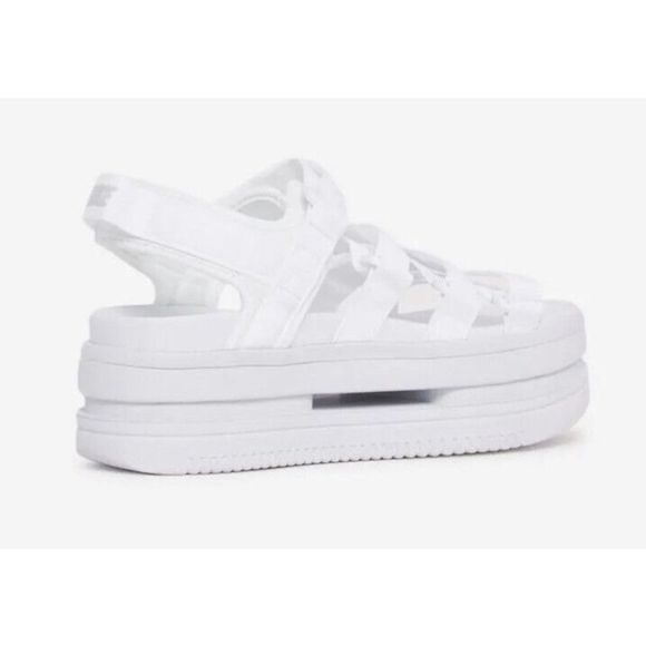 Nike DH0224-100 Women’s Sz 11 Icon Classic 4 Strap Platform White Sandals $110 - Picture 7 of 14